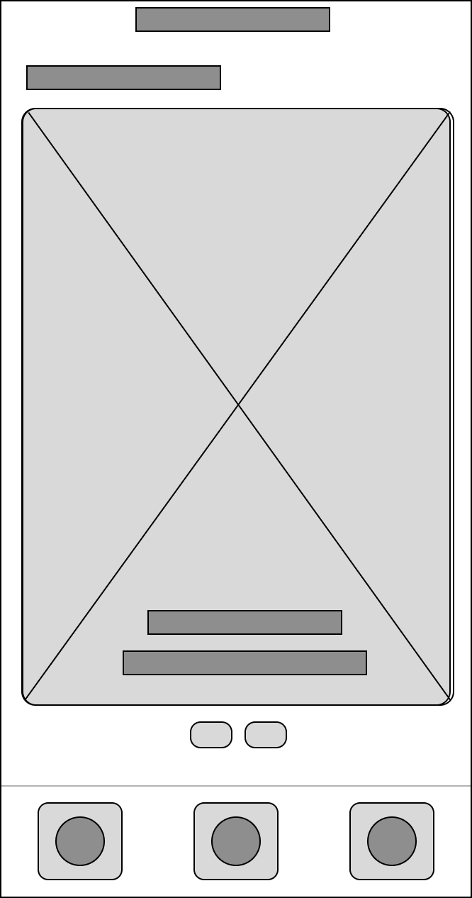 Wireframe page accueil mobile